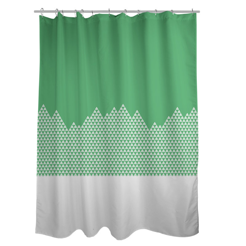 Rideau de douche simple Mountain, Vert