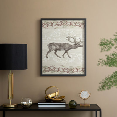 Cabin Christmas Collection B, reproduction encadrée - bois massif