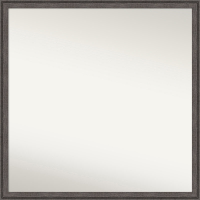 Miroir mural Merima, 27,75 po x 27,75 po, Carré, Argent