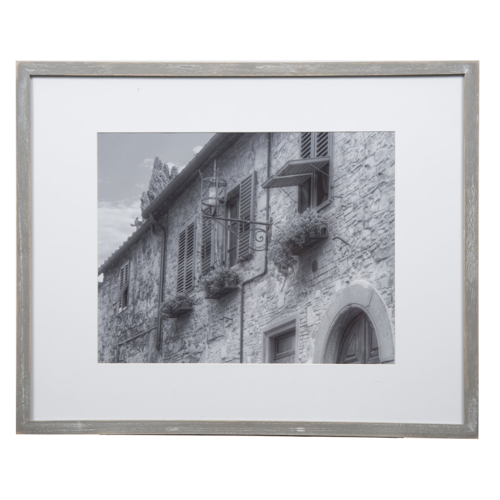 Marquard Gray Wood Matte Picture Frame - Set of 9 with Mat