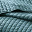 Courtepointe 2 pièces bleu sarcelle simple / simple TG - réversible, en microfibre, rembourrée de coton, pour une chambre à coucher élégante réversible à 10% d'autres fibres, nuit calme-122461075-122461077
