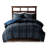 Down Alternative Comforter - Plaid Soft Flannel-like Fabric, Fill, 2 Shams, All Season Comfort, Machine Washable, Mini Comforter, Material, Alternative, Matter