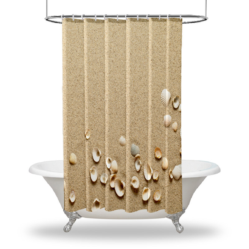 Rideau de douche simple 13 pièces + crochets