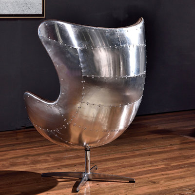 Zhanya 34.25'' Wide Swivel Wingback Chair