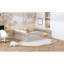 Lit plateforme double en bois avec garde-corps-26402262