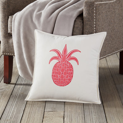  Pineapple Cotton Canvas Throw Pillow
