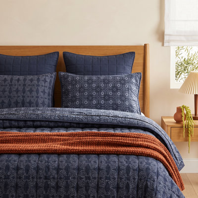 Indigo Cotton Quilt Set