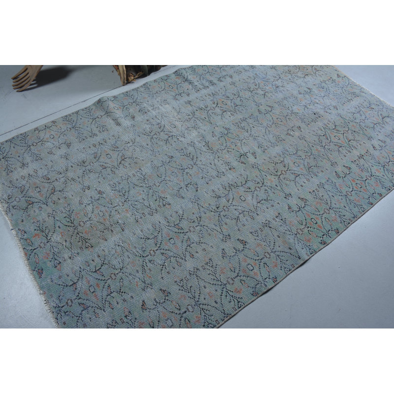 Orange Bedroom Rug, 4.9x8 ft Area Rugs, Statement Rugs, Turkish Rugs, Vintage Rug, Bedroom Rug