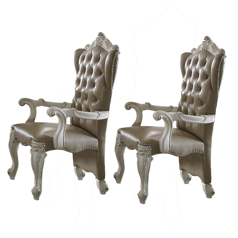 Chaise d'appoint rembourrée en similicuir Waverly Place, Gris, gris