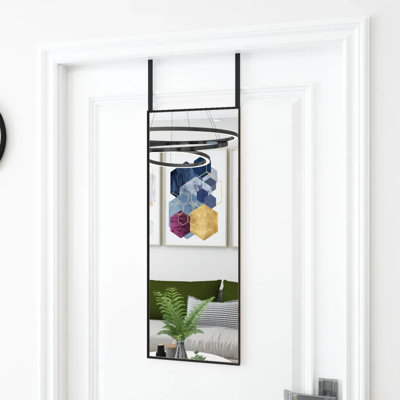 Jerl Metal;Glass Flat Wall Mirror