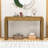 Elegant Oval Entryway Table with Wood Grain Finish and Storage-172397590