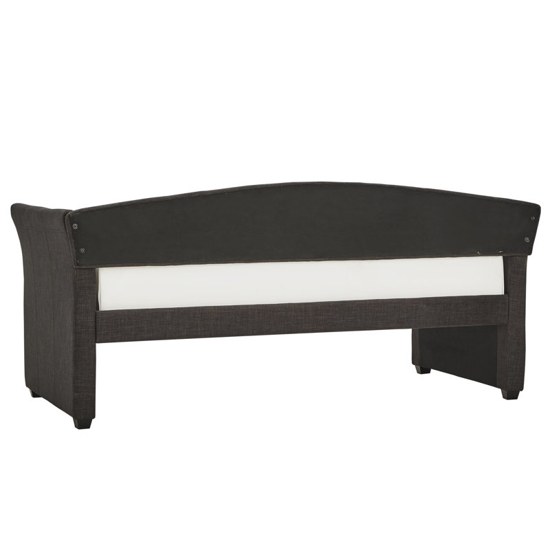 Upholstered Daybed, Dark Gray Linen