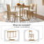 Ensemble repas 5 pièces à hauteur de comptoir Farmhouse avec table rectangulaire et 4 chaises pour petits espaces, brun-118231040