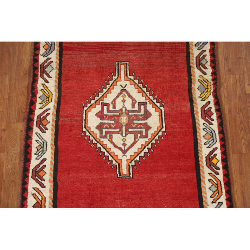 Tapis traditionnel géométrique rouge 3 x 5