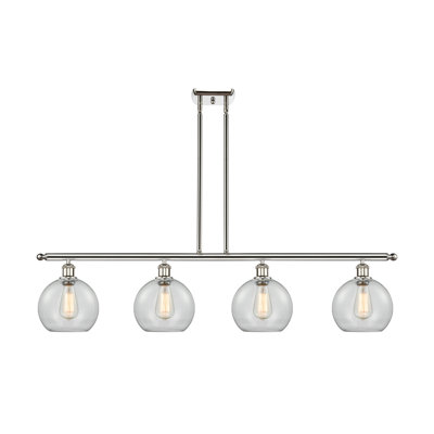 Luminaire suspendu linéaire à 4 lumières pour îlot de cuisine Baptista