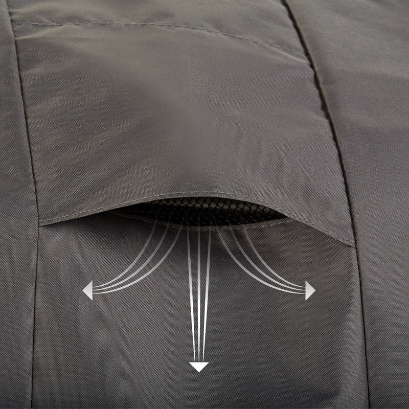 Gray and Beige Weather-Resistant Patio Chair Covers, 27" x 34" x 31", 2-Pack