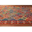 Tapis géométrique en laine réversible 8 x 11