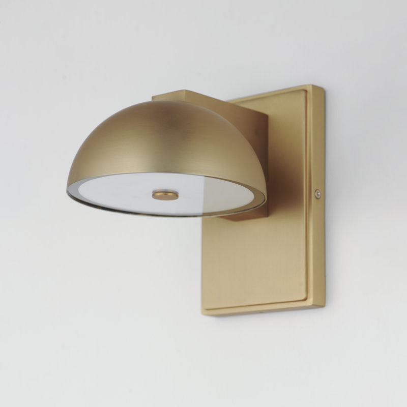 Dremann LED Wall Light, Gold, 7" H x 6" W x 7.75" D