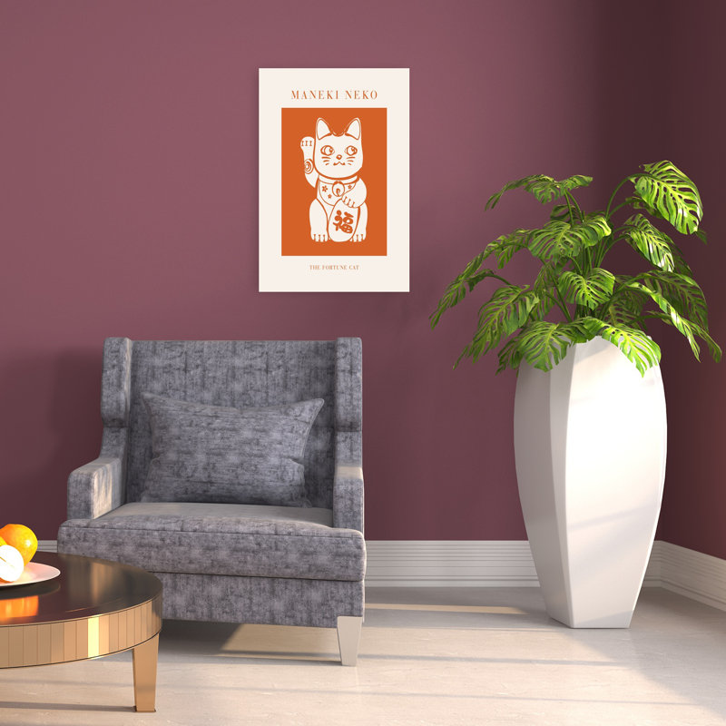 Chat maneki neko, 24" H x 16" W