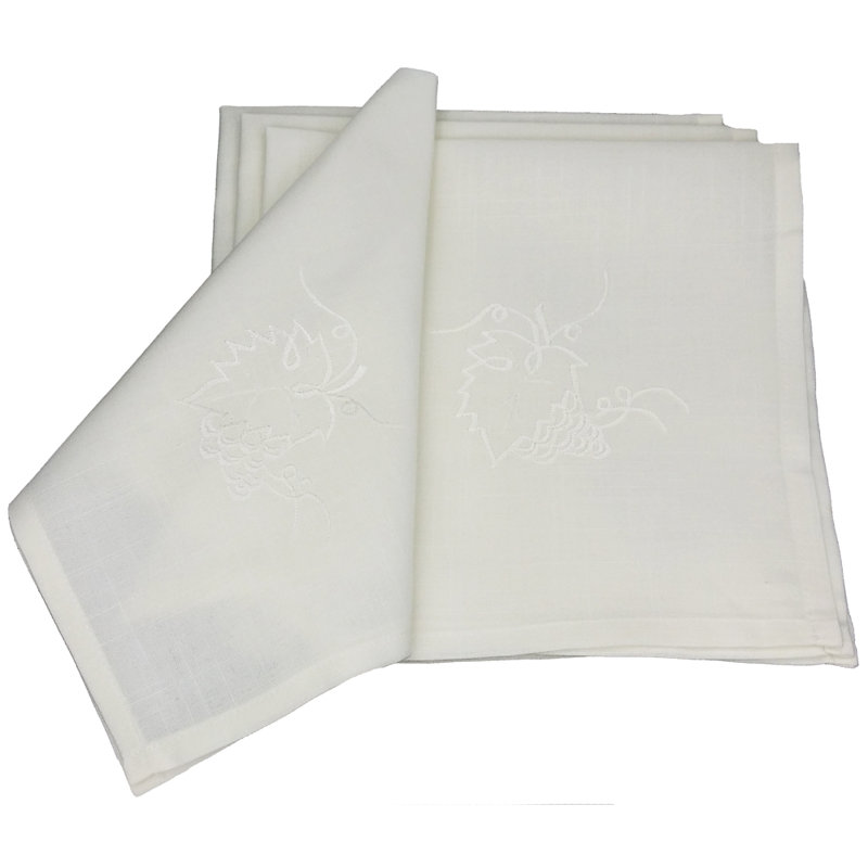 Weekes Polyester Embroidered Square Napkin