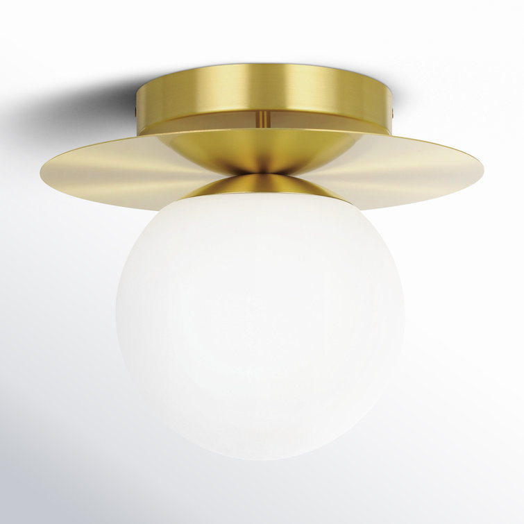 Nasim Single Light Glass Flush Mount