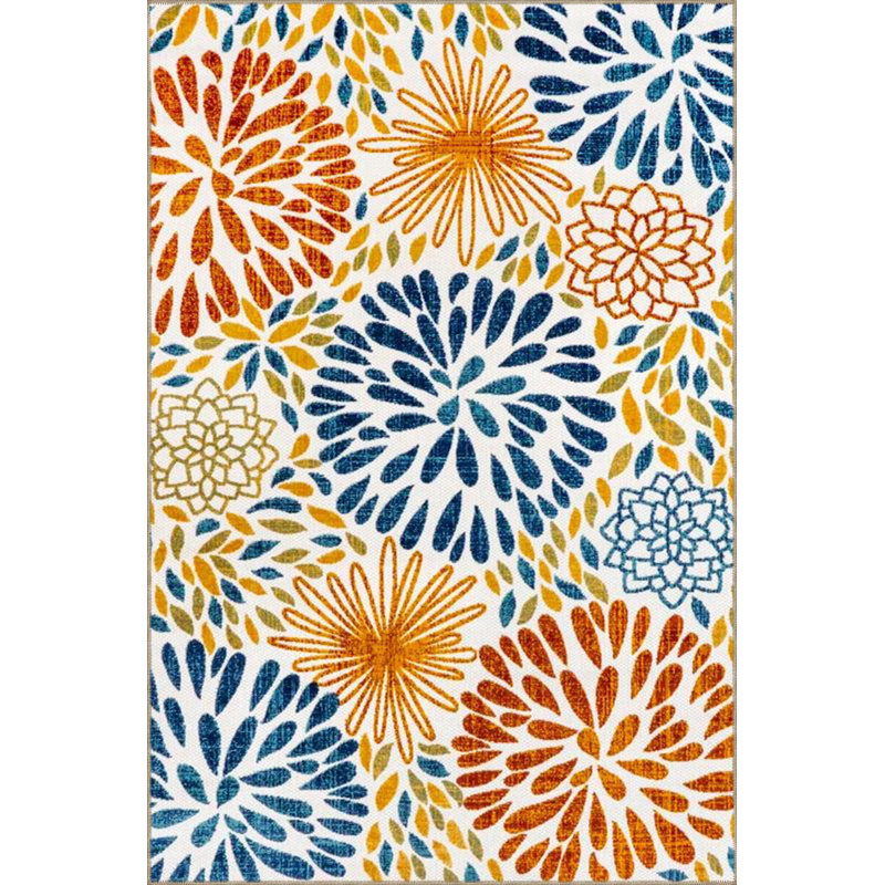 Tapis décoratif lavable à la machine Burst Bright, Tapis de couloir 2 pi 6 po x 9 pi 10 po inclus