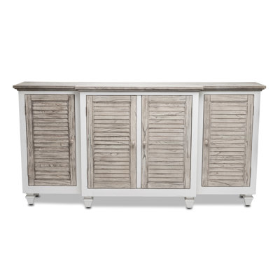 Islamorada - 4-Door Credenza - Dapple Grey and Blanc Finish
