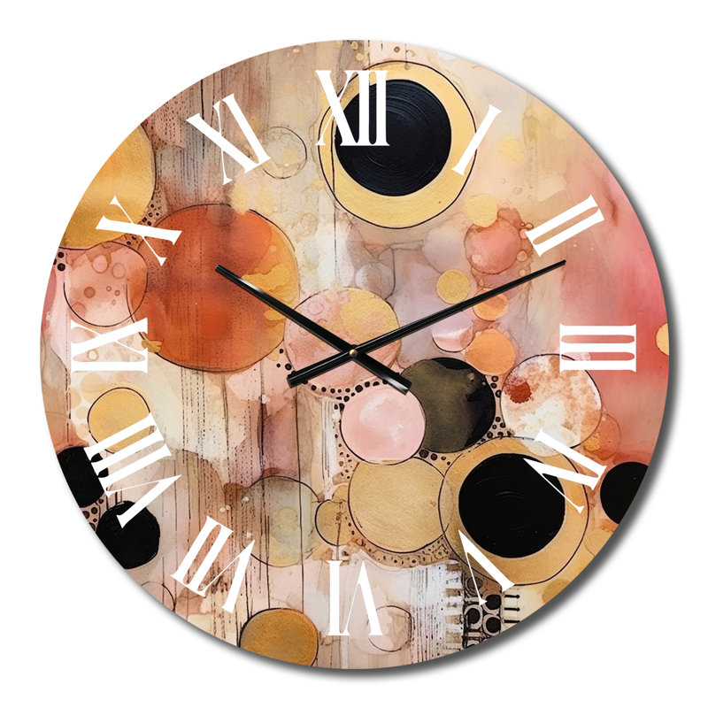Horloge murale géométrique moderne boho chic, Petit