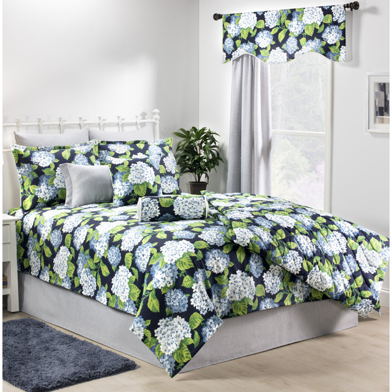 Hydrangea Full mini comforter set, Full/Double Duvet Cover + 2 Shams