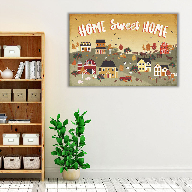 «Harvest Village II», reproduction d'art sur toile, H 32 po x l 48 po