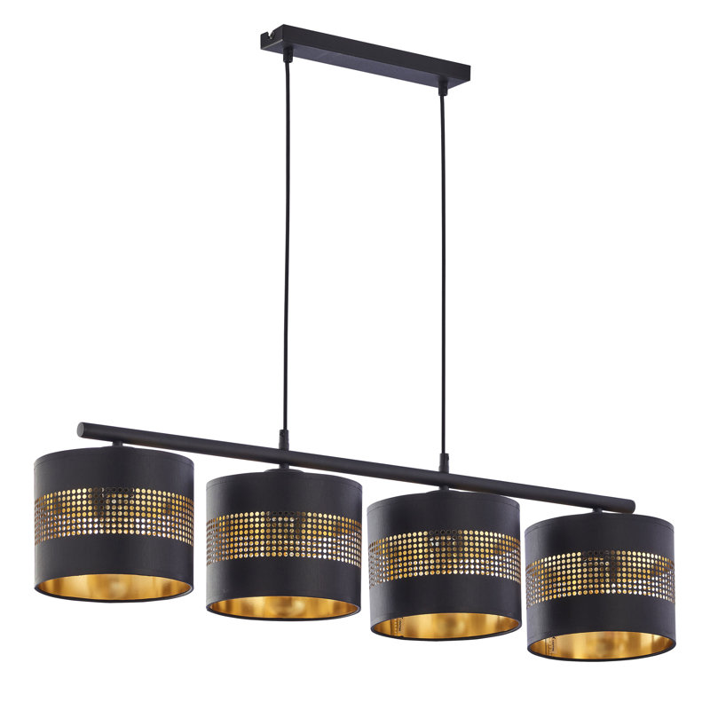 Tago 4 - Light Kitchen Island Pendant, Black/Gold