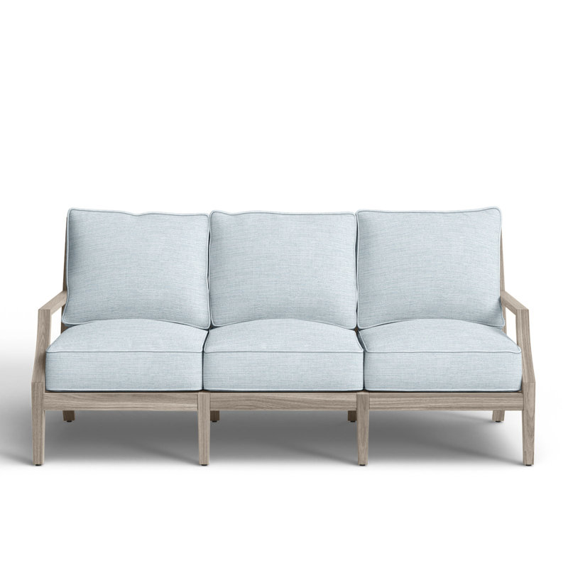 Haley Teak Sofa - Oyster, Oyster Teak, Welt + Standard fill, Paper Sky