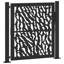Trace de porte en acier vidaXL noir 105 x 106 cm-113055236-113055234
