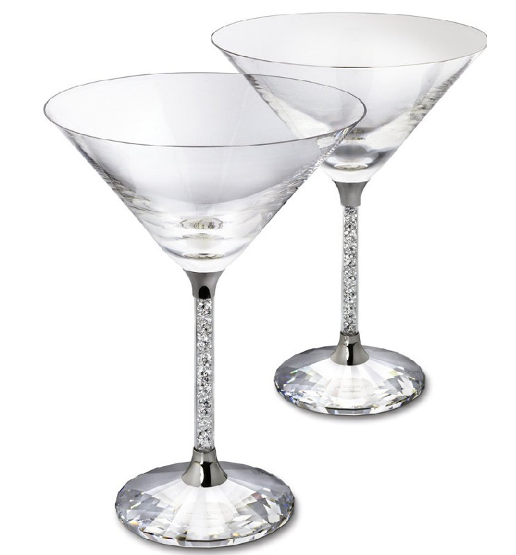 Raiden 274ml Handmade Crystal Martini Glass Set