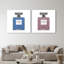 Classic Number 5 Set II, Glam Perfumes Modern Pink - ensemble de 2 impressions sur toile tendue-73222121