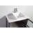  Wooden 84" Freestanding Double Sink Bathroom Vanity with Engineered Marble Top and Matching Mirrors-27042790