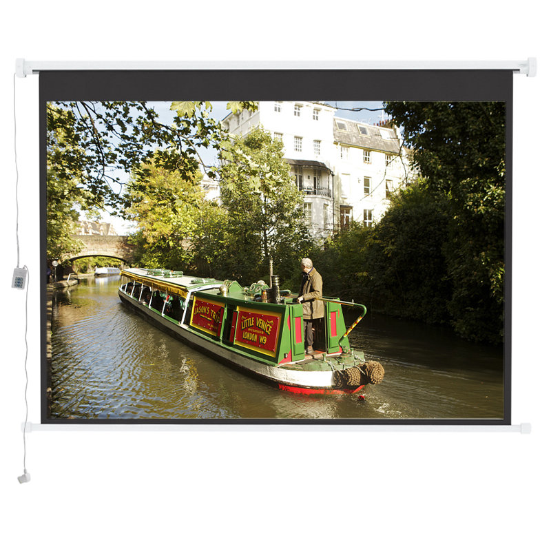 Wayfair Basics™ Electric Projector Screen Projector Screen, 183cm H x 244cm W x 13cm D
