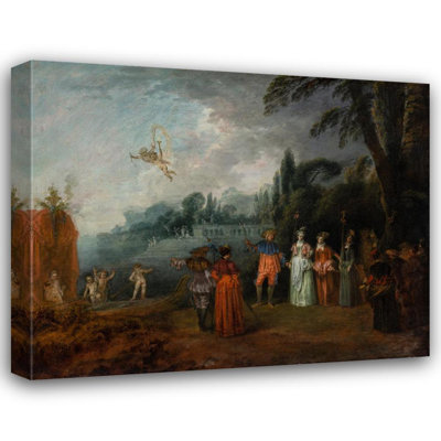 "The Embarkation for Cythera" by  Jean-Antoine Watteau - Gallery Wrap Canvas Wall Art