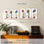Rustic Colorful Flowers - 3 pièces, reproduction sur toile tendue-92828299