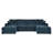 120''U-Shaped Oversized Modular Corduroy Modular Sectional Sofa With Double Chaise,4-Seater Chenille Deep Seat Modern Sofa Couch With 2 Pillows-1674728506