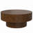 Handcrafted Burl Wood Round Coffee Table with Strudy Pedestal, Mid-Century Modern Solid Wood Coffee Table for Living Room-564966791-561136759