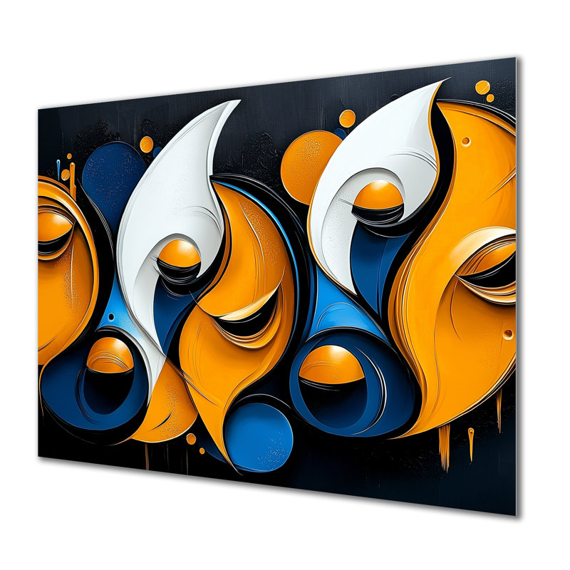 Noise of Geometric Face - Fractal métal, impression moderne sur métal, H 34 po x l 44 po