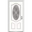 Petite porte d'entrée ovale de luxe en fibre de verre pré-suspendue 2 panneaux Grace Grace-2033027627-2033027665
