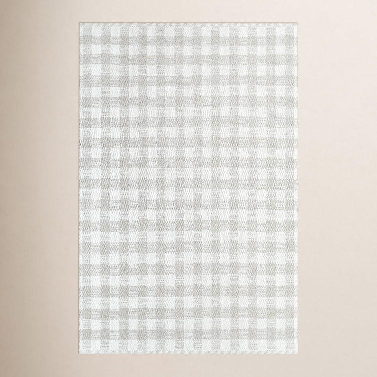 Lavande Plaid Wool Area Rug