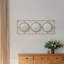 3 Mirror Piece Wall Mirror in Gold Rectangular Frame, Home Wall Decor for Bedroom Living Room, 43"x16"