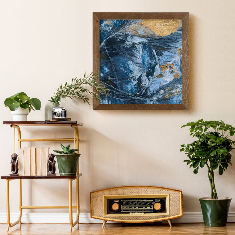 "Indigo", reproduction d’art sur toile encadrée, H 17 po x l 17 po x P 1,5 po, Érable encadré