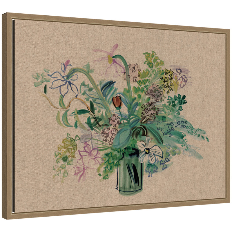«Bouquet a la fleur jaune» par Raoul Dufy par Nostalgia Prints, reproduction d'art sur toile encadrée