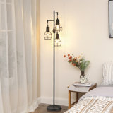 Zakaria 65'' Dimmable Tree Floor Lamp with 3 bulbs included