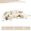 Animal de compagnie - Canapé modulaire en mousse viscoélastique 3 places, sans assemblage, siège confortable pour le salon comprimé, bureau à domicile-504334170