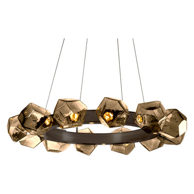 Gem 16 - Light Dimmable LED Wagon Wheel Chandelier